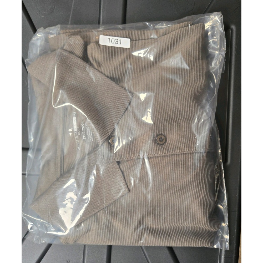 Grand Slam Performance Golf Polo Shirt, Brown, Mens 2XL FAST SHIPPING - Picture 10 of 10